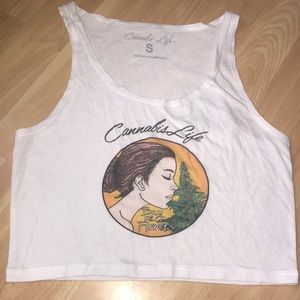 Cannabis Life Crop Tank Top “Buy Me Flowers” 💚🌿